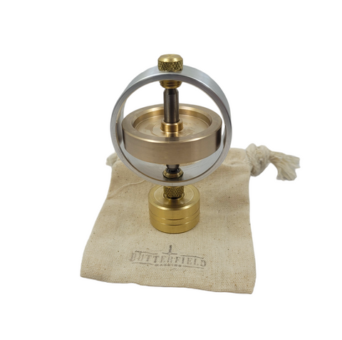 Brass and Aluminum machined gyroscope - Butterfield Machine