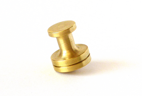 Brass Cuff Link Tops - Brass - Butterfield Machine