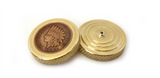 The FlatTop Brass Indian EDC Spinning Top - Butterfield Machine