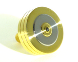 Machined Brass and stainless steel spinning top