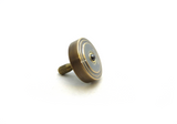 Machined copper and brass spinning top