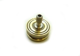 Machined stainless steel and brass spinning top