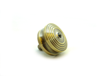 Machined stainless steel and brass spinning top