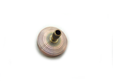 Machined copper and brass spinning top
