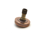Machined copper and brass spinning top