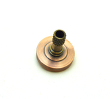Machined copper and brass spinning top