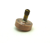 Machined copper and brass spinning top