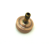 Machined copper and brass spinning top