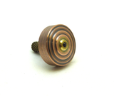 Machined copper and brass spinning top