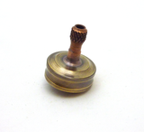 Machined copper and brass spinning top