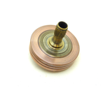 Machined copper and stainless steel spinning top