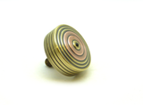 Machined copper and brass spinning top