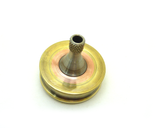 Machined copper and brass spinning top