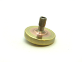 Machined copper and brass spinning top