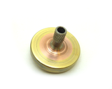 Machined copper and brass spinning top