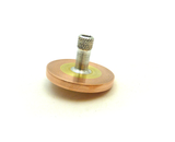 Machined copper and brass spinning top