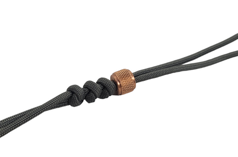 knurled Copper Lanyard Bead Charm - Butterfield Machine