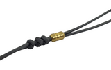 Brass grooved lanyard bead - Butterfield Machine