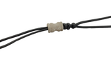 Ivory Snake Juma Hourglass Lanyard Bead - Butterfield Machine