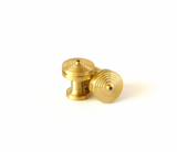 Brass Cuff Link Tops - Butterfield Machine