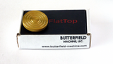 The FlatTop EDC Spin Top in Brass - Butterfield Machine