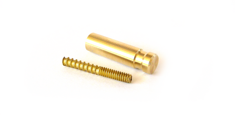 Hand machined brass wall hook - Butterfield Machine