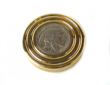 The FlatTop Brass Buffalo EDC Spinning Top - Butterfield Machine