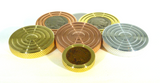 The FlatTop EDC Spin Top in Brass, Aluminum and Copper - Butterfield Machine