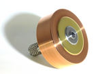Copper, brass and stainless steel spinning top