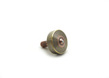 Machined brass and copper spinning top