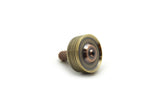 Machined brass and copper spinning top