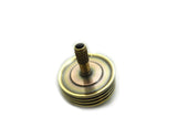 Machined brass and copper spinning top