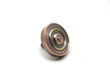 Machined brass and copper spinning top