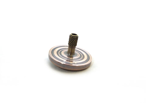 Machined brass and Copper spinning top