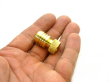 Knurled Brass Bomber lanyard bead - Butterfield Machine