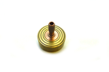 Machined copper and brass spinning top