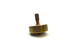 Machined copper and brass spinning top