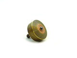 Machined copper and brass spinning top