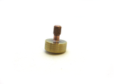 Machined copper and brass spinning top
