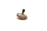 Machined copper and brass spinning top