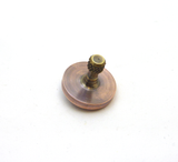 Machined copper and brass spinning top