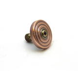 Machined copper and brass spinning top