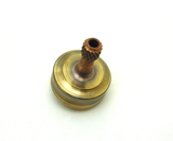 Machined copper and brass spinning top